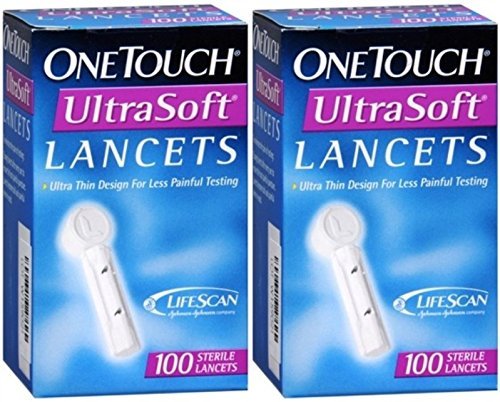 LifeScan OneTouch Ultra Soft Lancets - Box of 100 (2 Pack)