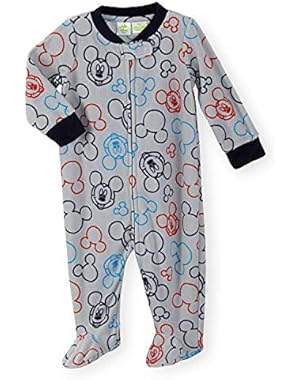 Baby Boyls Mickey Mouse Fleece Footed Bodysuit Outfit