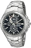 Seiko Men's SSC375 Coutura Solar Perpetual Chrono Analog Display Japanese Quartz Silver Watch