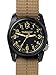 BERTUCCI 11041 DX3 Field Resin Dash-Striped Drab Khaki Nylon Strap Black Dial Watch