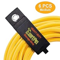 Extension Cord Holder Storage Straps, Replacement for Extension Cord Reel, Heavy-Duty Hook and Loop Organizer Hanger Extension Cord Keeper for Home, Shop, RV, Boat, Garage Organizers and Storage