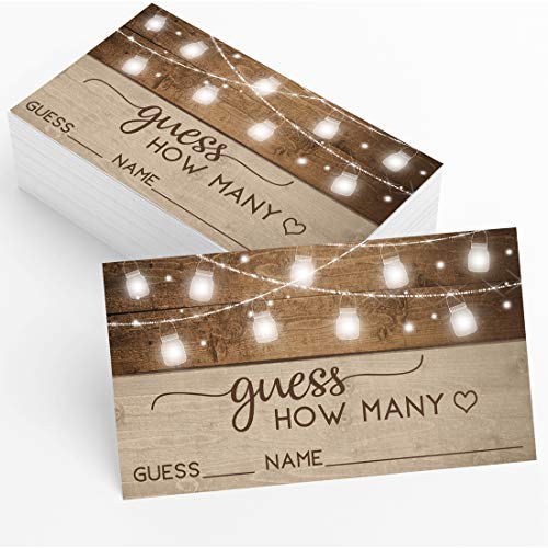 How Many Kisses, Candy Jar Guessing Game, 50 Cards and Matching Sign, Bridal Shower Activity and Gam - //medicalbooks.filipinodoctors.org