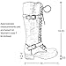 Womens Knee High Boots Lace Up Combat Buckle Straps Low Heels Shoes GY-WB-466