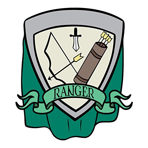 Dark Spark Decals Ranger Class Shield - 4 Inch Full Color Vinyl Decal for Indoor or Outdoor use, Cars, Laptops, Décor, Windows, and More