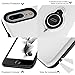 iPhone 8 Plus Case, iPhone 7 Plus Case with Ring Holder Kickstand, 360°Adjustable Ring Grip Stand Work with Magnetic Car Mount Anti-Fingerprint Slim Cover for Apple iPhone 8P 5.5 inch - White