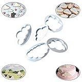 Fashionclubs 5Pcs Christmas Fluffy Cloud Fondant Sugar Cookie Biscuit Cake Cutter Mold