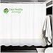 Clean Healthy Living Premium PEVA White Shower Curtain Liner with Magnets & Suction Cups - 70 X 71 in. Long