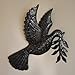 Dove of Peace, Symbol of Tranquility, Carrying an Olive Branch, Wall Hanging Birds, Fall Home Decor Handmade in Haiti from Recycled Steel Barrels, 17 X 17.5 Inches