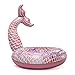 Happytime Cute Mermaid Tail Pool Float 30 Inches Cute Mermaid Inflatable Pool Float Swimming Ring Summer Party Beach Lounge Lilos for Kids