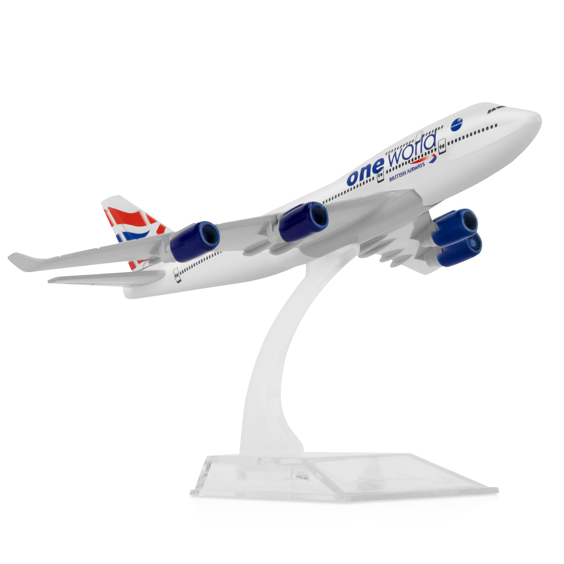 BluWinds 1/400 Birtish 747 Airplane Model Diecast Airplanes Model Aircraft Metal Alloy Model For Collection and Display