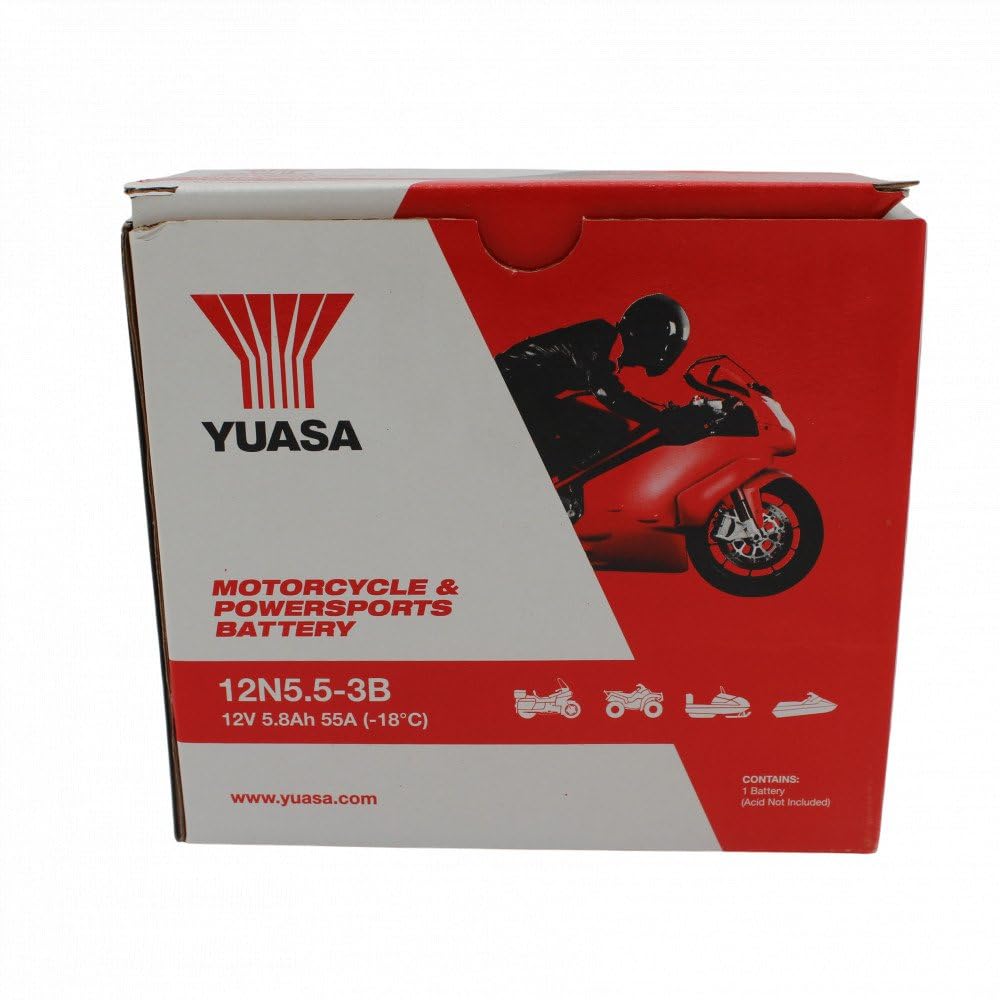 YUASA BATTERY 12N5.5-3B open without acid