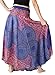 Bangkokpants Women's Long Hippie Bohemian Skirt Gypsy Dress Boho Clothes Flowers One Size Fits (Blue, Plus Size)
