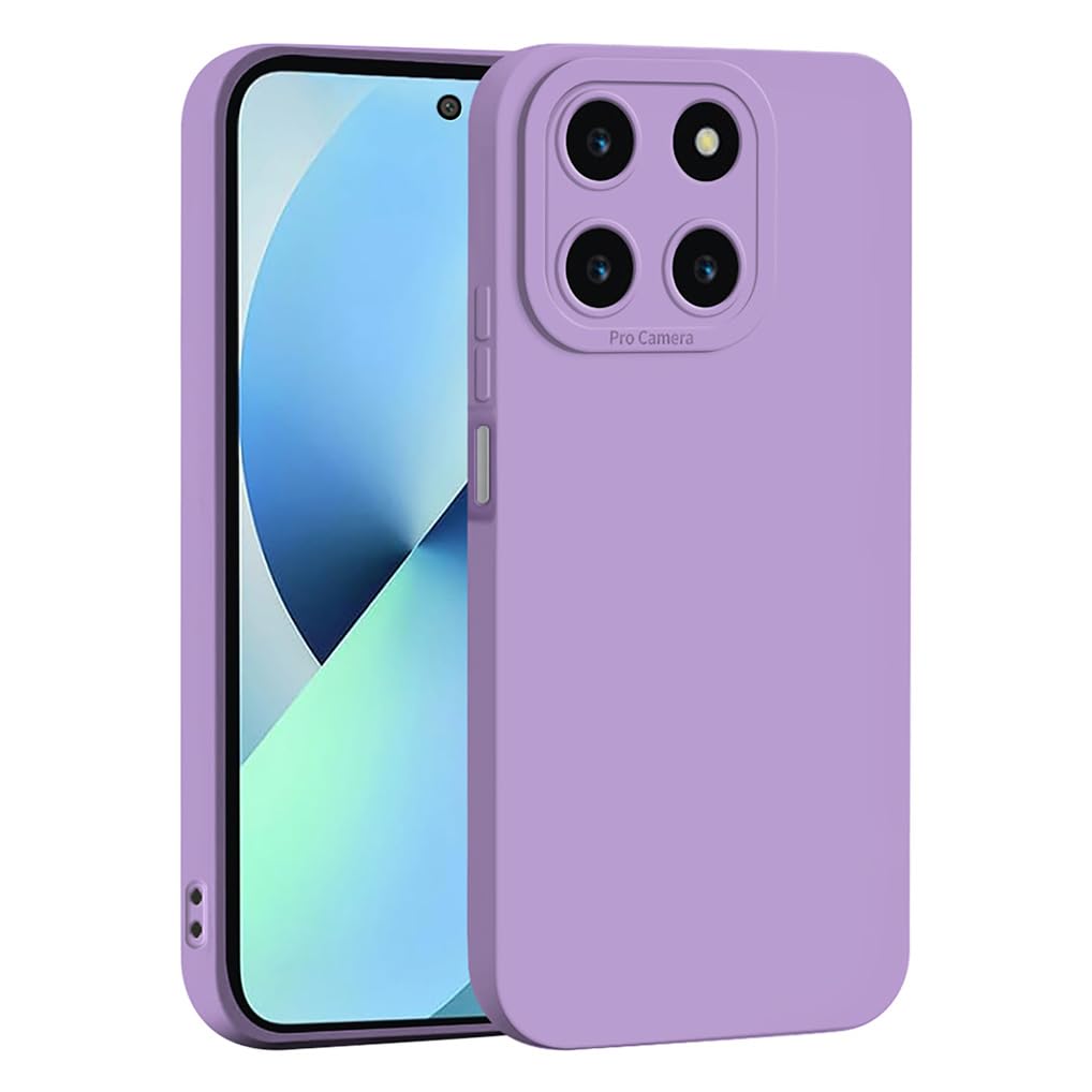 SEAHAI Case for HONOR X6a, Ultra Thin Premium Soft Silicone Phone Cover with Thickened Camera Protection Design, Shockproof TPU Bumper Fashion Case Cover - Purple