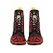 D-Story Shoes Skull With Flower Lace Up Martin Boots For Women