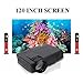 Dihome Mini Projector Portable Multimedia Home Theater LED Video Projector Support 1080P HDMI USB SD Card VGA AV for Home Cinema DHP5 Black