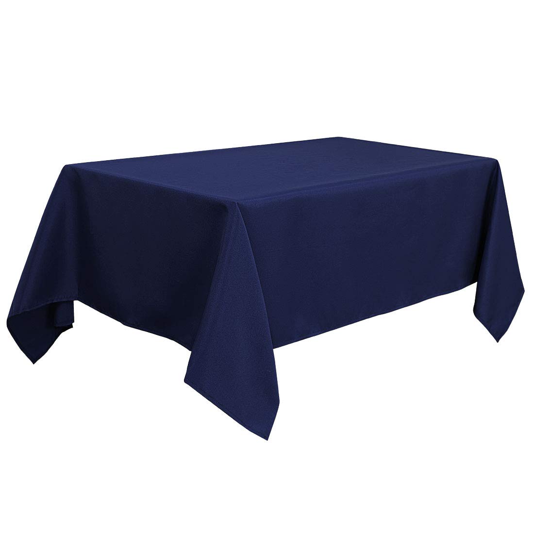 PiccoCasa Tablecloth Rectangle Wrinkle and Water Resistant, Table Cloth Wipe Clean for Kitchen Dining Wedding Party Dinner - Polyester Outdoor Table Cover Navy Blue 60"x120"/ 152x305cm
