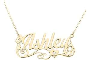 10K Gold Personalizable Name Necklace with Genuine Diamond Accent by JEWLR CANADA