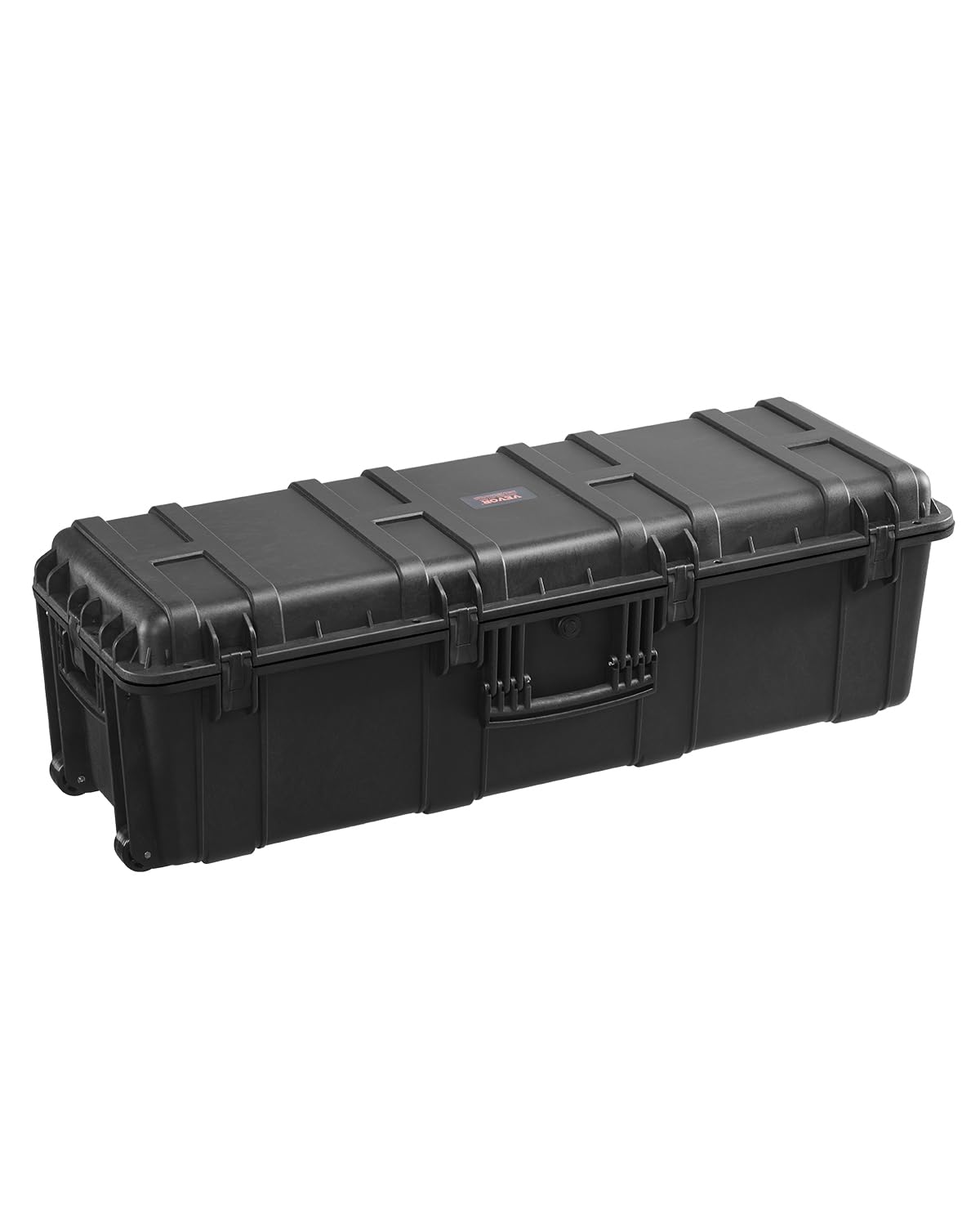 Photo 1 of VEVOR Weatherproof Hard Case, Heavy Duty Protective Dry Box with Pre-Cut Foam, Wheels & Retractable Pull Handles for Travel, Hunt, Military, Tactical, IP67 Waterproof Case for Cameras(57x45x28)