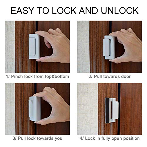 TOYFUL 2 Pack Door Reinforcement Locks with 8 Screws, Home Security