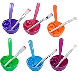 Cosmetic DIY Facial Mask Bowl Brush Stick Measure Spoon 4 in 1