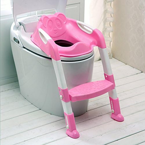 GrowRight Safe and Secure, Adjustable Polypropylene Toilet Potty Step Trainer (Pink)