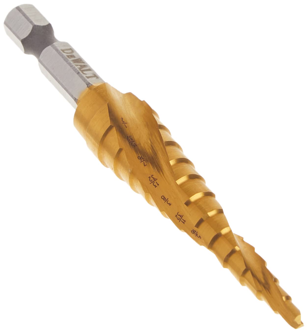 DEWALT Step Drill Bit, Impact Ready, 1/8-Inch-1/2-Inch (DWA1783IR)