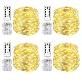 Homemory 4 Pack 20 Ft 60 LED Fairy Lights Battery