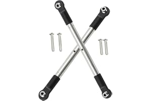 Rcarmumb Steering Front Turnbuckles Upgrades Part for 1/10 WideMaxx V2 89086-4,Stainless Steel 304 Front RC Steering Turnbuckles,4pcs