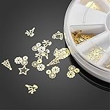 Nail Art 3D Slice Golden Christmas Sticker Design Decoration Wheel
