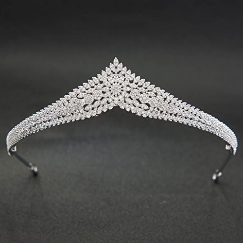 SEPBRIDALSCrystals CZ Cubic Zirconia Wedding Bridal Diadem Tiara Crown for Women Hair Accessories CH10213