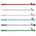 EXPAWLORER Wave Point Adjustable Cat Collars Colorful Nylon Breakaway Safety Pet Collar with Bells Pack of 6
