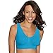 Hanes Get Cozy ComfortFlex Fit Wirefree Bra, Vintage Aqua, Size XX-Large