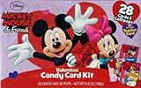 Mickey Mouse & Friends Valentines Day Candy Card Kit with 28 Cards & Lollipop...