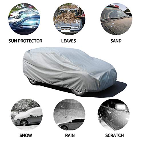 SUV Car Covers,Auto Vehicle Cover for All Weather Breathable Waterproof Car Cover Universal Fit Full Exterior Covers 186"