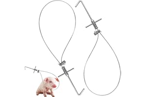 Snares for Trapping, Snare Wire for Trapping, 2 Pack Heavy Duty Steel Wire Rope Restraint Loop with Adjustable Locking Knob, 