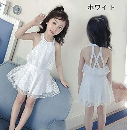 Amazon Co Jp 水着 キッズ レディース 女の子 つなぎ ワンピース チョウかわいい 上品 ひらひらスカート レース柄 おしゃれ 水あそび 女児 ガールズ 子供 海水浴 プール 練習用 ベビー ガールズ 90 100 110 1 130 140 150 ホワイト M ベビー マタニティ