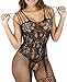 Buauty Body-stocking Plus Size Crotchless Lingerie For Women Babydoll Bodysuit,Black,One Size