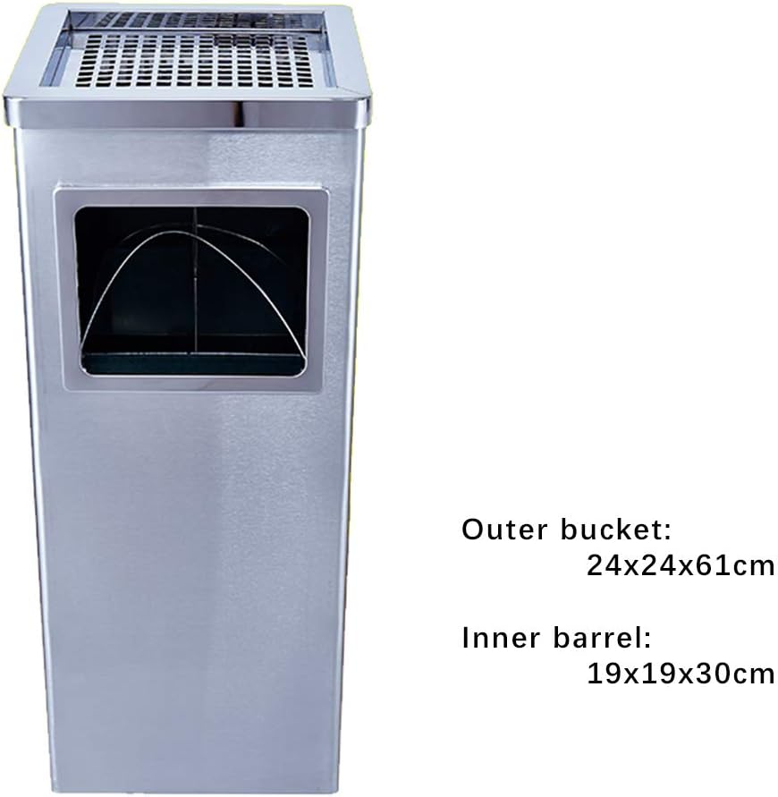 Trash Can Grace Outdoor Black Garbage Enclosure,Cigarette