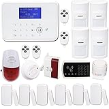 Eray LCD Security Wireless GSM Autodial SMS Call Home House Burglar Intruder Alarm : GSM+PSTN Alarm Control Host+Outdoor Siren+Smoke Detector+Gas Detector+RFID wireless keypad
