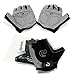 GEARONIC Cycling Bike Bicycle Motorcycle Glove Shockproof Foam Padded Outdoor Workout Sports Half Finger Short Gloves - Gray XL