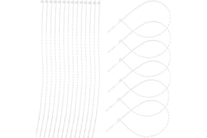 HDST-HOME 2000 Pcs Snap Lock Pin Tag Fastener Adjustable Security Beaded Loop Tie Plastic for Attach Tags to Products Gift (Transparent, 5 Inch)