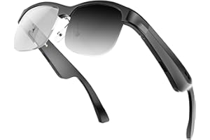 ElecFusion Smart Glasses, Blue Light Bluetooth Glasses for Men Women, Photochromic Sunglasses Lens, Open Mic & Speakers, Voice Assistant