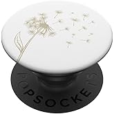 Beige White Dandelion PopSockets Adhesive PopGrip