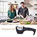 Create Life Knife Sharpener Professional Kitchen Knife Sharpener Set Steel Diamond 3 Stage Ceramic Coated Non-slip Base Chef Knife Sharpening Kit Easy to Control the Best Ideas for Women (black)