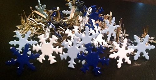 Snowflake Brads - Winter Colors Mix - Bulk 50ct