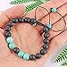 Adjustable Lava Rock Stone Essential Oil Anxiety Diffuser Bracelet Turquoise Bracelet Aromatherapy, Relax, Balance, Energy Reiki Bracelet for Men/Women