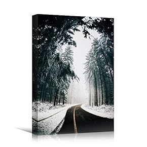 signwin Canvas Wall Art Winter Trees Cool Dramatic...
