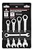 ARES 70058 | 5pc Metric Ratcheting Combination Wrench Set | 72 Tooth Ratchet Mechanism Works with a 5 Degree Sweep for Confined Areas