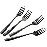 Teyyvn Black Stainless Steel Dessert/Salad Forks, Set of 16