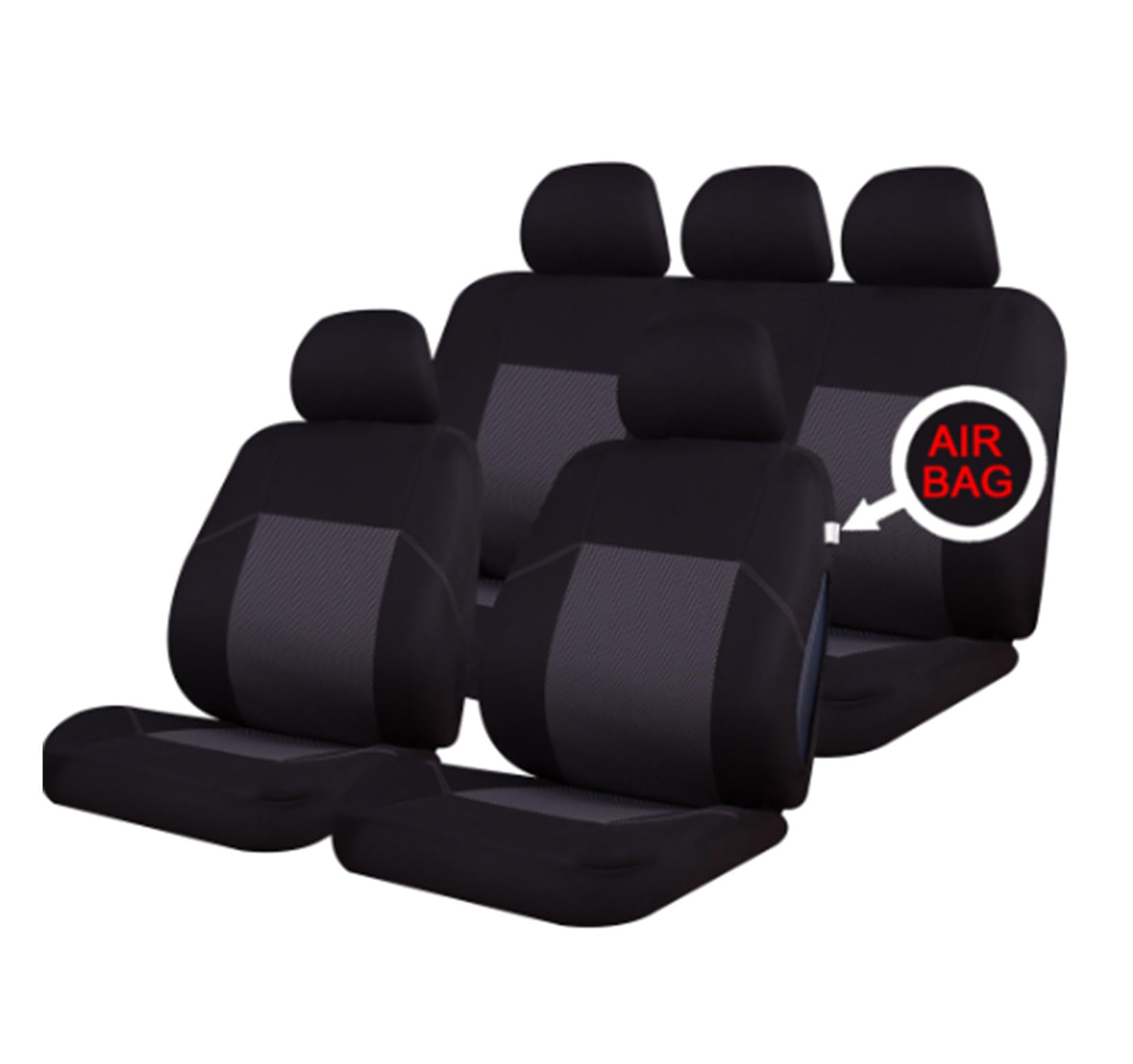 Sakura Ealing Car Seat Covers, Black/ Blue